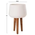 ΓΛΑΣΤΡΑ ΕΣΩΤ.ΧΩΡΟΥ QUAN HM4680.02L FIBER CEMENT ΛΕΥΚΟ--ΒΑΣΗ TEAK Φ38x62Υεκ