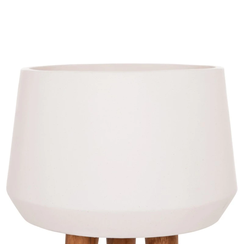 ΓΛΑΣΤΡΑ ΕΣΩΤ.ΧΩΡΟΥ QUAN HM4680.02L FIBER CEMENT ΛΕΥΚΟ--ΒΑΣΗ TEAK Φ38x62Υεκ