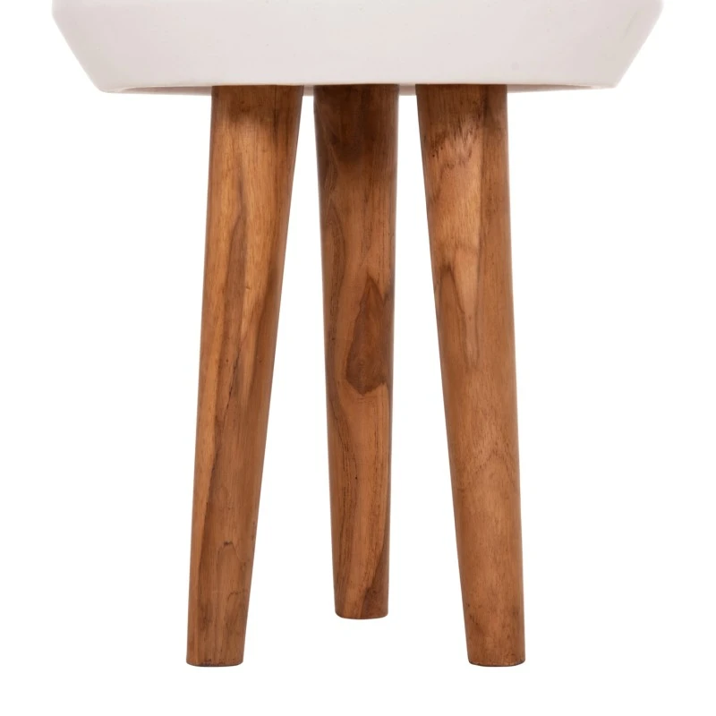 ΓΛΑΣΤΡΑ ΕΣΩΤ.ΧΩΡΟΥ QUAN HM4680.02L FIBER CEMENT ΛΕΥΚΟ--ΒΑΣΗ TEAK Φ38x62Υεκ