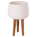 ΓΛΑΣΤΡΑ ΕΣΩΤ.ΧΩΡΟΥ QUAN HM4680.02L FIBER CEMENT ΛΕΥΚΟ--ΒΑΣΗ TEAK Φ38x62Υεκ
