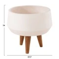 ΓΛΑΣΤΡΑ ΕΣΩΤ.ΧΩΡΟΥ QUAN HM4680.02S FIBER CEMENT ΛΕΥΚΟ--ΒΑΣΗ TEAK Φ37x36Υεκ
