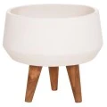 ΓΛΑΣΤΡΑ ΕΣΩΤ.ΧΩΡΟΥ QUAN HM4680.02S FIBER CEMENT ΛΕΥΚΟ--ΒΑΣΗ TEAK Φ37x36Υεκ