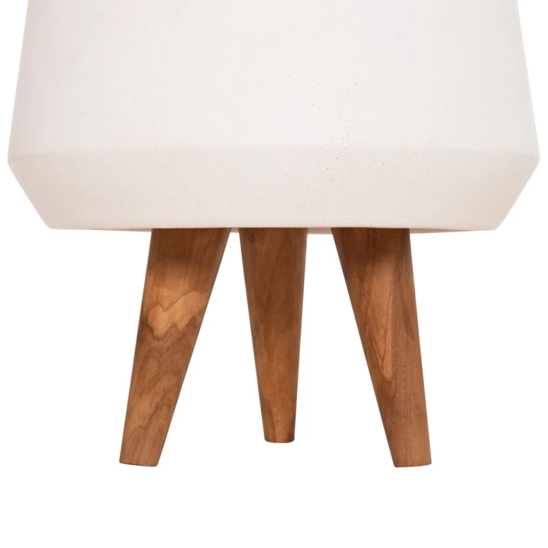 ΓΛΑΣΤΡΑ ΕΣΩΤ.ΧΩΡΟΥ QUAN HM4680.02S FIBER CEMENT ΛΕΥΚΟ--ΒΑΣΗ TEAK Φ37x36Υεκ