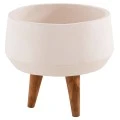 ΓΛΑΣΤΡΑ ΕΣΩΤ.ΧΩΡΟΥ QUAN HM4680.02S FIBER CEMENT ΛΕΥΚΟ--ΒΑΣΗ TEAK Φ37x36Υεκ