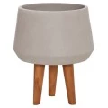 ΓΛΑΣΤΡΑ ΕΣΩΤ.ΧΩΡΟΥ QUAN HM4680.03M FIBER CEMENT ΓΚΡΙ--ΒΑΣΗ TEAK Φ35x50Υεκ