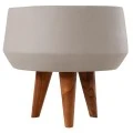 ΓΛΑΣΤΡΑ ΕΣΩΤ.ΧΩΡΟΥ QUAN HM4680.03S FIBER CEMENT ΓΚΡΙ--ΒΑΣΗ TEAK Φ37x36Υεκ