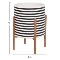 ΓΛΑΣΤΡΑ-ΚΑΣΠΟ ΕΣΩΤ.ΧΩΡΟΥ RENTIL HM4683L FIBER CEMENT ΛΕΥΚΟ/ΜΑΥΡΟ--ΒΑΣΗ TEAK Φ35x45Υεκ