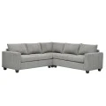 ΓΩΝΙΑΚΟΣ ΚΑΝΑΠΕΣ CALDER HM3286.01 ΓΚΡΙ ΥΦΑΣΜΑ 254x254x90x91Υεκ.