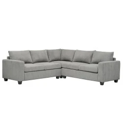 ΓΩΝΙΑΚΟΣ ΚΑΝΑΠΕΣ CALDER HM3286.01 ΓΚΡΙ ΥΦΑΣΜΑ 254x254x90x91Υεκ.