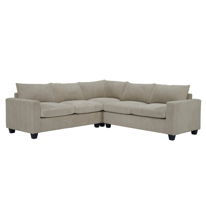 ΓΩΝΙΑΚΟΣ ΚΑΝΑΠΕΣ CALDER HM3286.03 ΜΠΕΖ ΥΦΑΣΜΑ 254x254x91Υεκ.