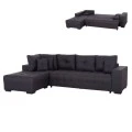ΓΩΝΙΑΚΟΣ ΚΑΝΑΠΕΣ-ΚΡΕΒΑΤΙ ΜΕ ΑΠΟΘ.ΧΩΡΟ TRENDSTON HM3302.01L ΓΚΡΙ ΥΦΑΣΜΑ 298x177x95Υεκ
