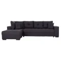 ΓΩΝΙΑΚΟΣ ΚΑΝΑΠΕΣ-ΚΡΕΒΑΤΙ ΜΕ ΑΠΟΘ.ΧΩΡΟ TRENDSTON HM3302.01L ΓΚΡΙ ΥΦΑΣΜΑ 298x177x95Υεκ