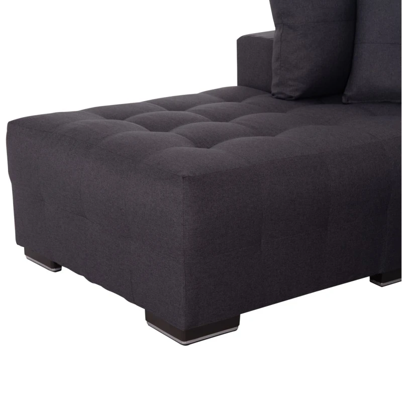 ΓΩΝΙΑΚΟΣ ΚΑΝΑΠΕΣ-ΚΡΕΒΑΤΙ ΜΕ ΑΠΟΘ.ΧΩΡΟ TRENDSTON HM3302.01L ΓΚΡΙ ΥΦΑΣΜΑ 298x177x95Υεκ