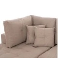 ΓΩΝΙΑΚΟΣ ΚΑΝΑΠΕΣ-ΚΡΕΒΑΤΙ ΜΕ ΑΠΟΘ.ΧΩΡΟ TRENDSTON HM3302.03L ΜΠΕΖ ΥΦΑΣΜΑ 298x177x95Υεκ