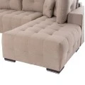 ΓΩΝΙΑΚΟΣ ΚΑΝΑΠΕΣ-ΚΡΕΒΑΤΙ ΜΕ ΑΠΟΘ.ΧΩΡΟ TRENDSTON HM3302.03R ΜΠΕΖ ΥΦΑΣΜΑ 298x177x95Υεκ