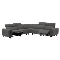 ΓΩΝΙΑΚΟΣ ΚΑΝΑΠΕΣ ΜΕ RECLINE ORACLE HM3290.01 ΓΚΡΙ ΥΦΑΣΜΑ 260x260x90(κάθισμα)x94Υεκ.