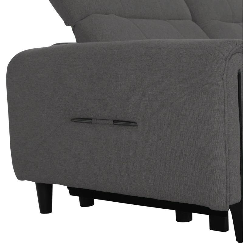 ΓΩΝΙΑΚΟΣ ΚΑΝΑΠΕΣ ΜΕ RECLINE ORACLE HM3290.01 ΓΚΡΙ ΥΦΑΣΜΑ 260x260x90(κάθισμα)x94Υεκ.