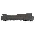 ΓΩΝΙΑΚΟΣ ΚΑΝΑΠΕΣ ΜΕ RECLINE ORACLE HM3290.01 ΓΚΡΙ ΥΦΑΣΜΑ 260x260x90(κάθισμα)x94Υεκ.