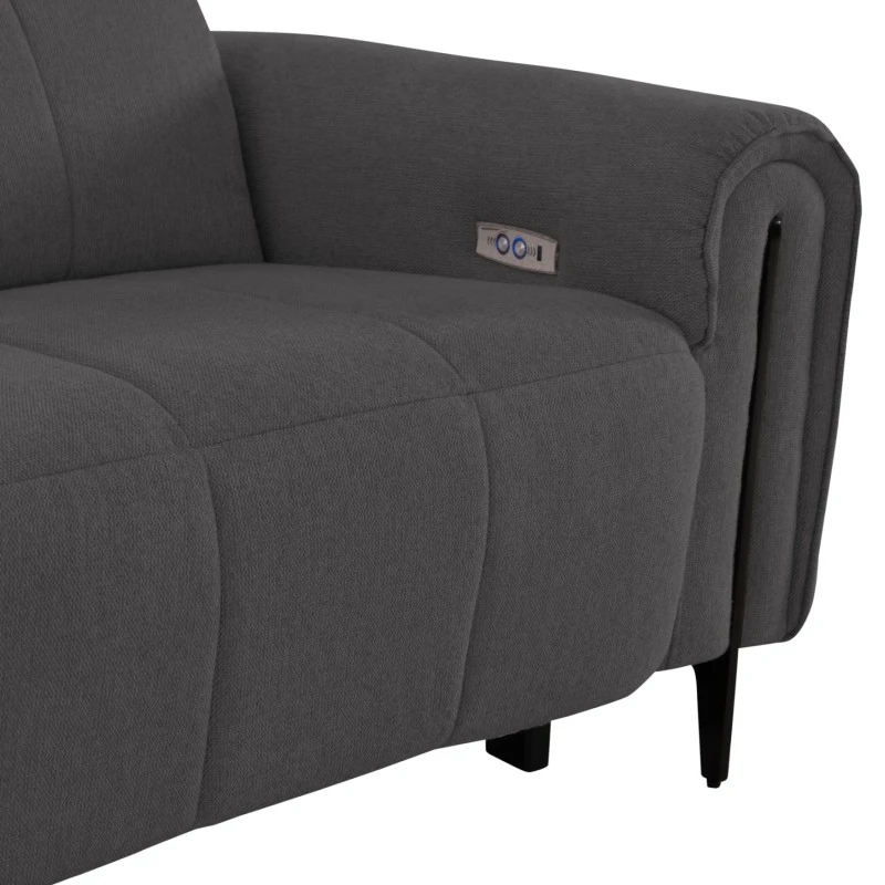 ΓΩΝΙΑΚΟΣ ΚΑΝΑΠΕΣ ΜΕ RECLINE ORACLE HM3290.01 ΓΚΡΙ ΥΦΑΣΜΑ 260x260x90(κάθισμα)x94Υεκ.