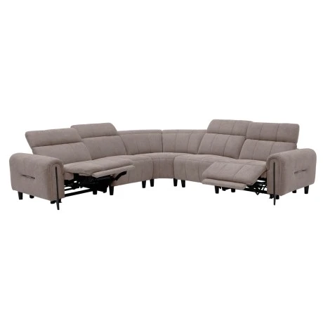 ΓΩΝΙΑΚΟΣ ΚΑΝΑΠΕΣ ΜΕ RECLINE ORACLE HM3290.02 ΜΠΕΖ ΥΦΑΣΜΑ 260x260x90(κάθισμα)x94Υεκ.