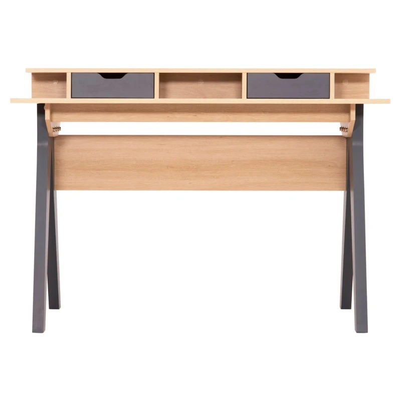 ΓΡΑΦΕΙΟ REXIN HM18290 ΜΕΛΑΜΙΝΗ ΣΕ SONAMA-ΓΚΡΙ 120x19-59x75-85,5ΥΥεκ.