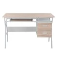 ΓΡΑΦΕΙΟ VITINO HM2130.01 ΜΕΛΑΜΙΝΗ-ΜΕΤΑΛΛΟ ΣΕ SONAMA-ΛΕΥΚΟ 120X60X76εκ.
