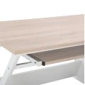 ΓΡΑΦΕΙΟ VITINO HM2130.01 ΜΕΛΑΜΙΝΗ-ΜΕΤΑΛΛΟ ΣΕ SONAMA-ΛΕΥΚΟ 120X60X76εκ.