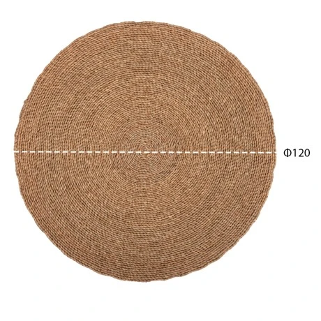 ΧΑΛΙ ΣΤΡΟΓΓΥΛΟ CRATER HM7848 MENDONG GRASS ΣΕ ΦΥΣΙΚΟ ΧΡΩΜΑ Φ120εκ.