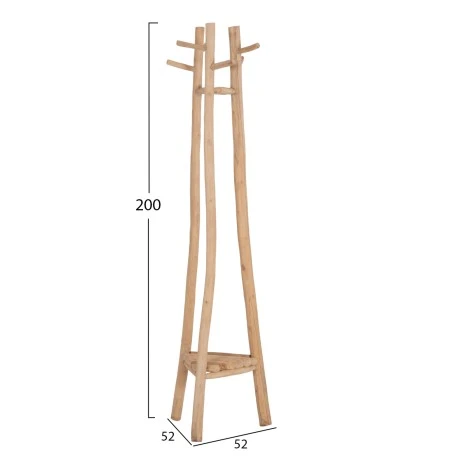ΚΑΛΟΓΕΡΟΣ ΜΕ 3 ΚΟΛΩΝΕΣ TRIDEM HM4881 ΞΥΛΟ TEAK ΣΕ ΦΥΣΙΚΟ 52x52x200Υεκ.