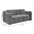 ΚΑΝΑΠΕΣ 2-ΘΕΣΙΟΣ JUNOA HM3334.01 ΓΚΡΙ ΥΦΑΣΜΑ 172x89x74Υεκ