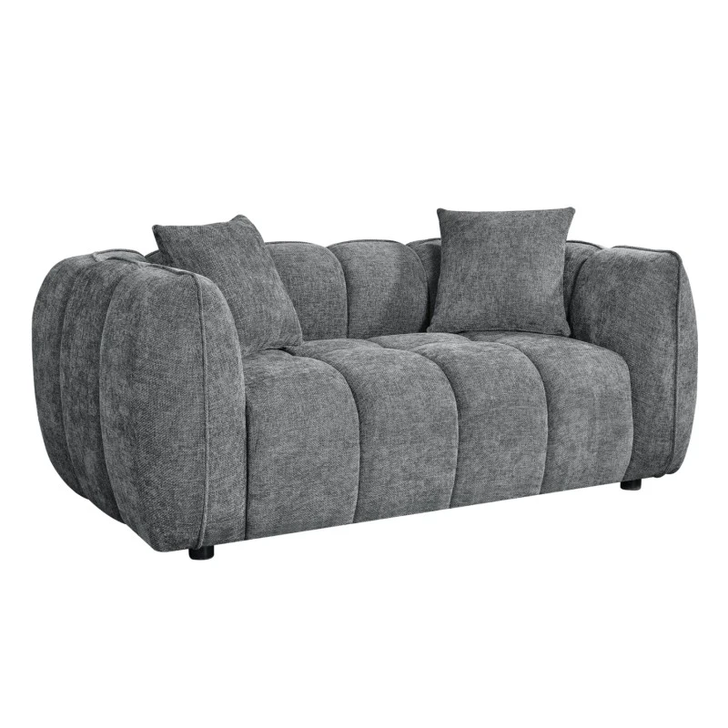ΚΑΝΑΠΕΣ 2-ΘΕΣΙΟΣ LYKKE HM3324.01 ΓΚΡΙ ΥΦΑΣΜΑ 172x89x70Υεκ.