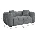 ΚΑΝΑΠΕΣ 2-ΘΕΣΙΟΣ LYKKE HM3324.01 ΓΚΡΙ ΥΦΑΣΜΑ 172x89x70Υεκ.