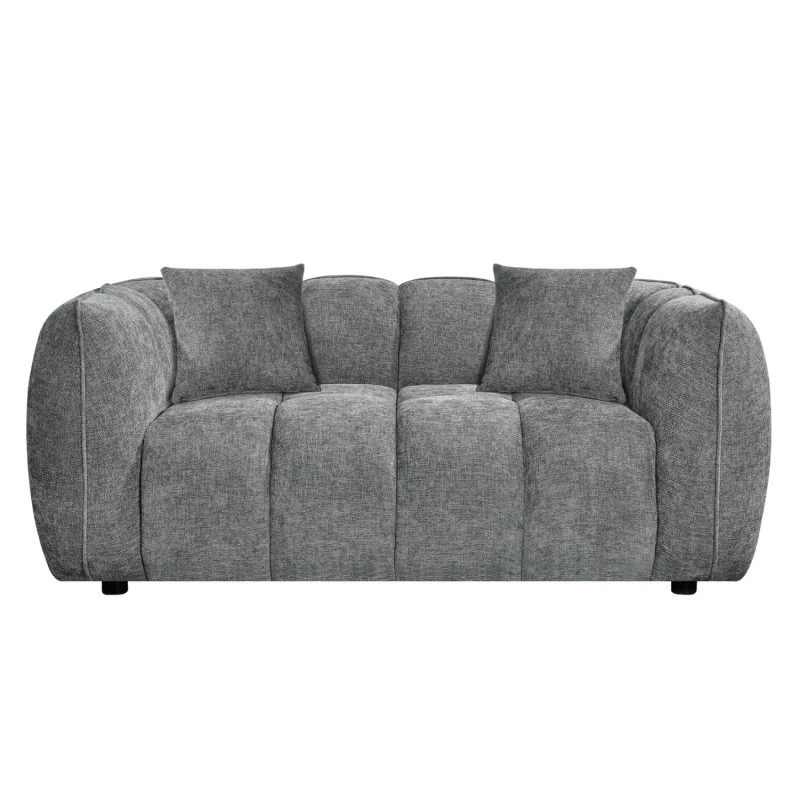 ΚΑΝΑΠΕΣ 2-ΘΕΣΙΟΣ LYKKE HM3324.01 ΓΚΡΙ ΥΦΑΣΜΑ 172x89x70Υεκ.