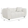 ΚΑΝΑΠΕΣ 2-ΘΕΣΙΟΣ LYKKE HM3324.02 ΕΚΡΟΥ ΥΦΑΣΜΑ 172x89x70Υεκ.