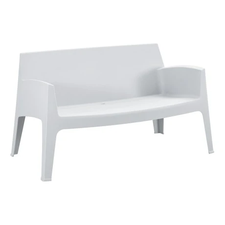 ΚΑΝΑΠΕΣ 2-ΘΕΣΙΟΣ ΠΟΛΥΠΡΟΠΥΛΕΝΙΟΥ SLEEK HM6366.01 ΧΡΩΜΑ ΛΕΥΚΟ 133x68x73Υεκ.