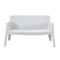 ΚΑΝΑΠΕΣ 2-ΘΕΣΙΟΣ ΠΟΛΥΠΡΟΠΥΛΕΝΙΟΥ SLEEK HM6366.01 ΧΡΩΜΑ ΛΕΥΚΟ 133x68x73Υεκ.