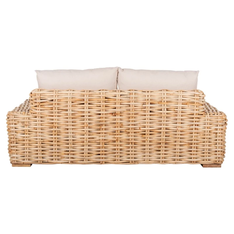 ΚΑΝΑΠΕΣ 2-ΘΕΣΙΟΣ TROPEL HM9809 ΞΥΛΟ MANGO-RATTAN ΦΥΣΙΚΟ-ΛΕΥΚΑ ΜΑΞΙΛΑΡΙΑ 192x88x70-85Υεκ.
