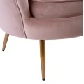 ΚΑΝΑΠΕΣ 2ΘΕΣΙΟΣ COQUILLE HM8627.02 ΑΠΟ ΒΕΛΟΥΔΟ ΣΑΠΙΟ ΜΗΛΟ & ΧΡΥΣΑ ΠΟΔΙΑ 130x81x86εκ.