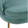 ΚΑΝΑΠΕΣ 2ΘΕΣΙΟΣ COQUILLE HM8627.07 ΑΠΟ ΦΥΣΤΙΚΙ ΒΕΛΟΥΔΟ ΜΕ ΧΡΥΣΑ ΠΟΔΙΑ 130x81x86Υ εκ.