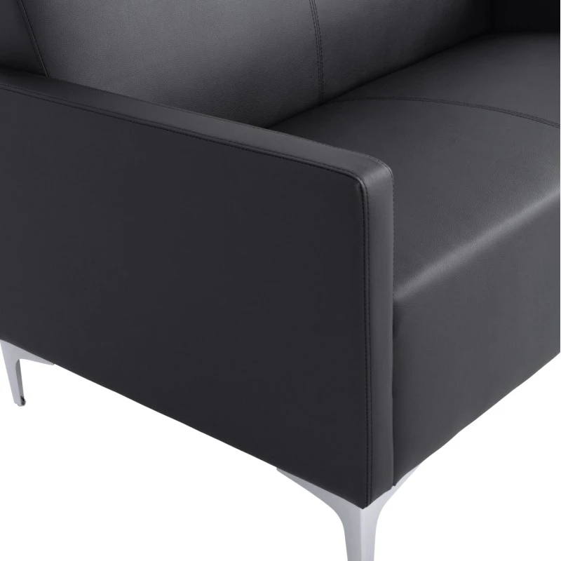 ΚΑΝΑΠΕΣ 2ΘΕΣΙΟΣ NELLIE HM3159.21 ΜΕ ΜΑΥΡΟ PU 113x71x71Υ εκ.