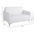 ΚΑΝΑΠΕΣ 2ΘΕΣΙΟΣ NELLIE HM3159.22 ΜΕ ΛΕΥΚΟ PU 113x71x71Υ εκ.