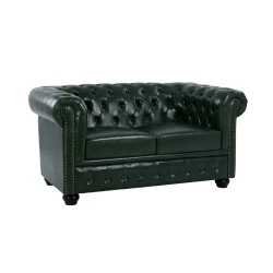 ΚΑΝΑΠΕΣ 2ΘΕΣΙΟΣ T.CHESTERFIELD HM3010.08 ΤΕΧΝΟΔΕΡΜΑ ΚΥΠΑΡΙΣΣΙ 150x90x70Υ εκ.