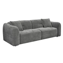 ΚΑΝΑΠΕΣ 3-ΘΕΣΙΟΣ JUNOA HM3333.01 ΓΚΡΙ ΥΦΑΣΜΑ 228x89x74Υεκ