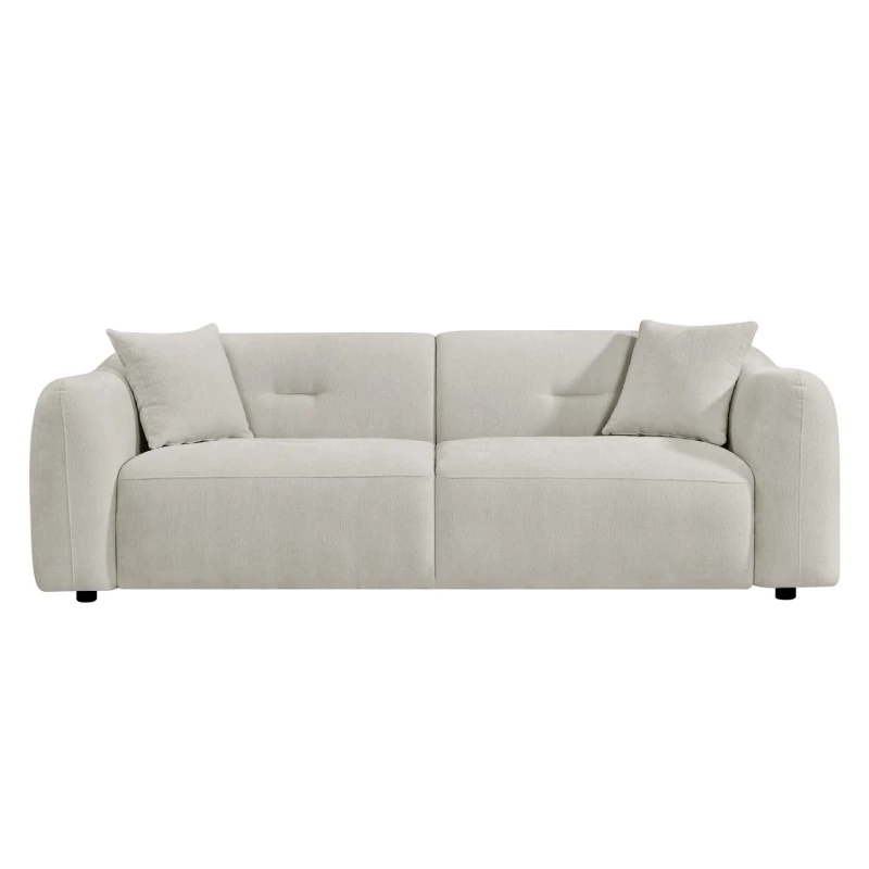 ΚΑΝΑΠΕΣ 3-ΘΕΣΙΟΣ JUNOA HM3333.02 ΕΚΡΟΥ ΥΦΑΣΜΑ 228x89x74Υεκ