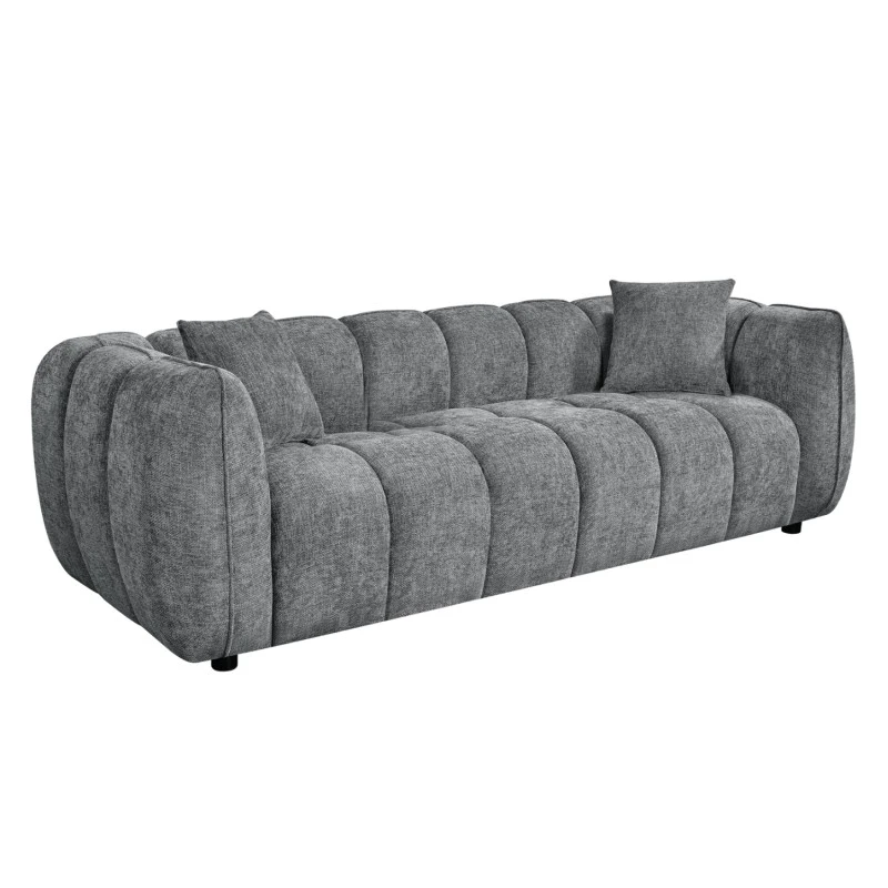 ΚΑΝΑΠΕΣ 3-ΘΕΣΙΟΣ LYKKE HM3323.01 ΓΚΡΙ ΥΦΑΣΜΑ 229x89x70Υεκ