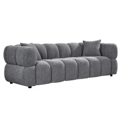 ΚΑΝΑΠΕΣ 3-ΘΕΣΙΟΣ NORIKA HM3331.01 ΓΚΡΙ ΥΦΑΣΜΑ 220x88x85Υεκ.