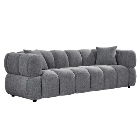 ΚΑΝΑΠΕΣ 3-ΘΕΣΙΟΣ NORIKA HM3331.01 ΓΚΡΙ ΥΦΑΣΜΑ 220x88x85Υεκ.