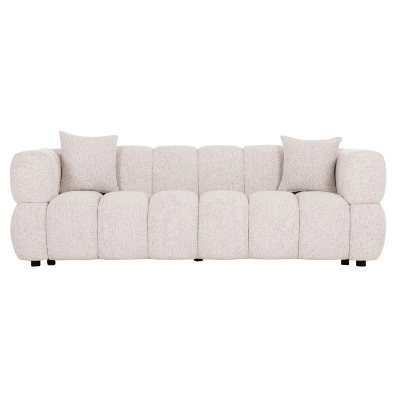 ΚΑΝΑΠΕΣ 3-ΘΕΣΙΟΣ NORIKA HM3331.02 ΕΚΡΟΥ ΥΦΑΣΜΑ 220x88x85Υεκ.