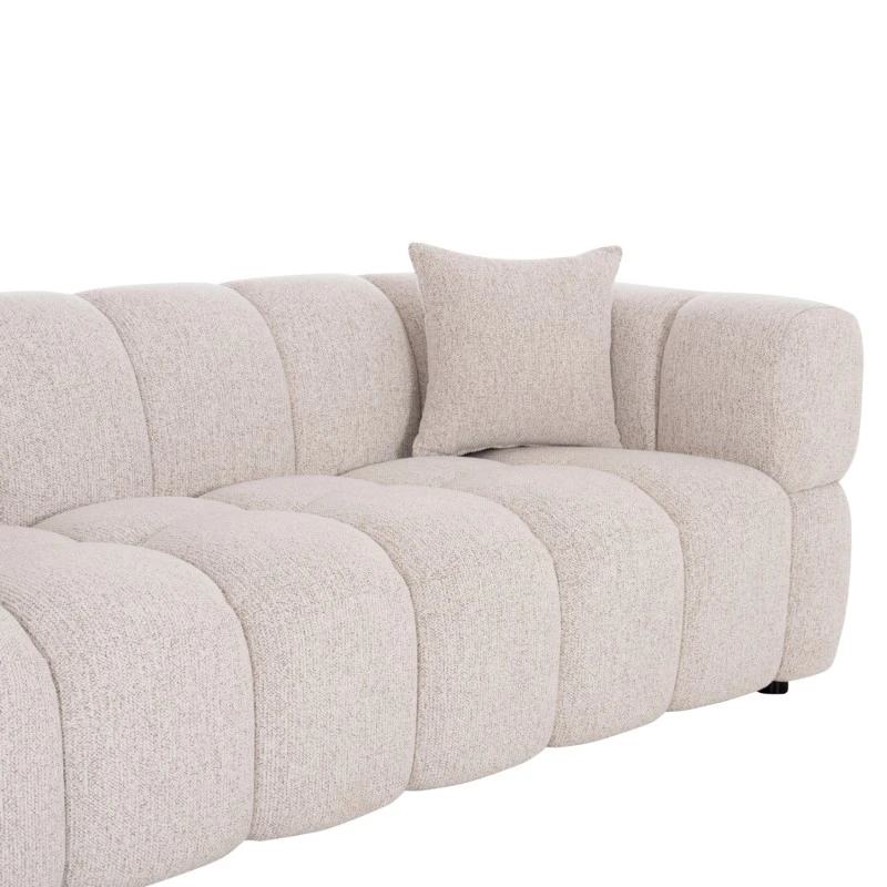ΚΑΝΑΠΕΣ 3-ΘΕΣΙΟΣ NORIKA HM3331.02 ΕΚΡΟΥ ΥΦΑΣΜΑ 220x88x85Υεκ.