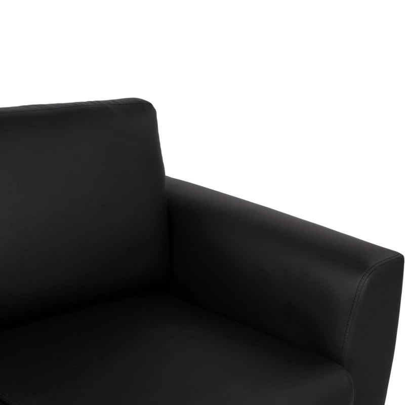 ΚΑΝΑΠΕΣ 3ΘΕΣΙΟΣ KENZIE HM3121.31 ΜΕ ΜΑΥΡΟ PU 190x81x81 εκ.